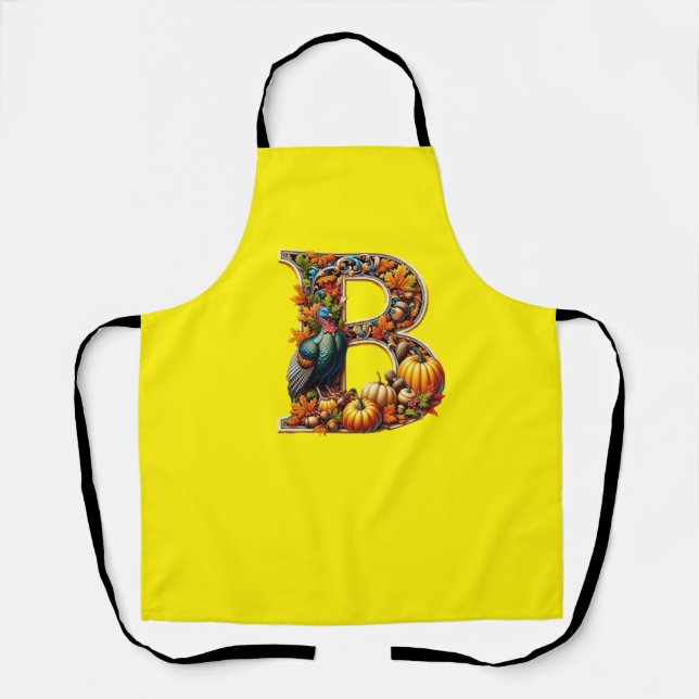 Letter B in Thanksgiving style Schürze (Vorderseite)