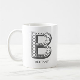 Letter B Monogram Modern Name Kaffeetasse