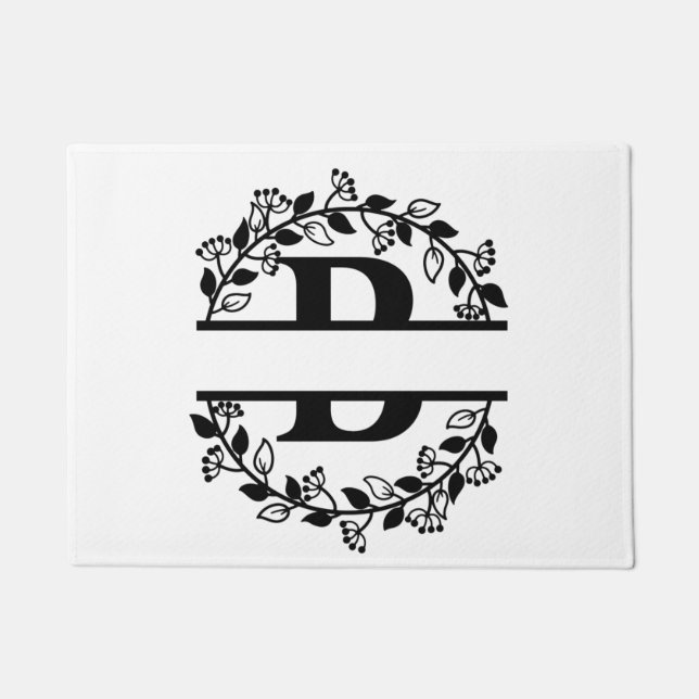 Letter B Monogramm Personalisiert Fußmatte (Vorderseite)