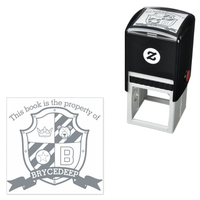 Letter B Wappen individuelle Name trägt Kinderbibl Permastempel (Beispiel)