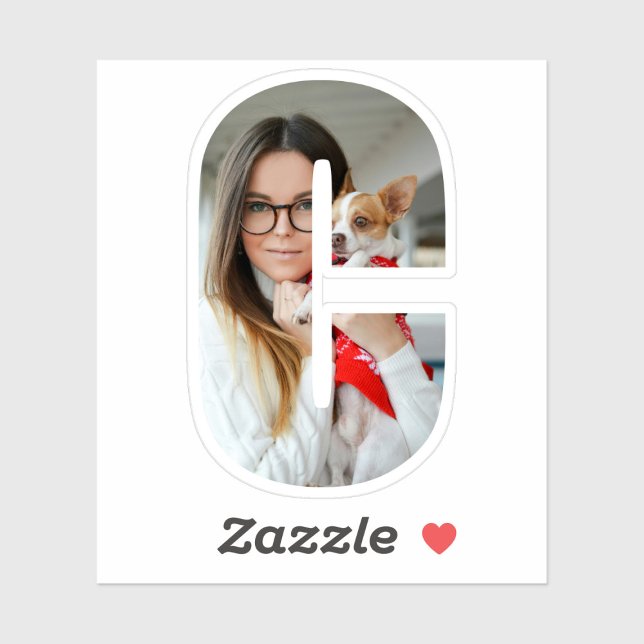 Letter C Alphabet & Photo Custom-Cut Vinyl Sticker (Von Creator hochgeladen)