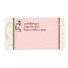 Letter C Cupcake Business Address Mailing Labels