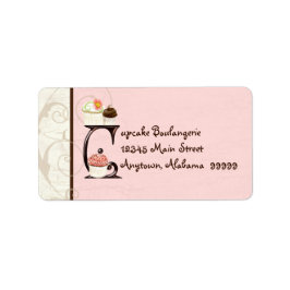 Letter C Cupcake Business Address Mailing Labels Adressaufkleber