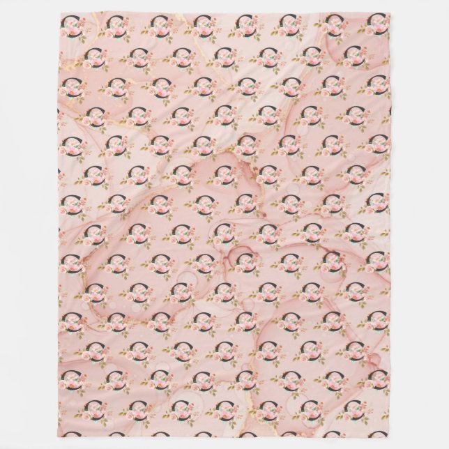 Letter C Fleecedecke (Vorderseite)