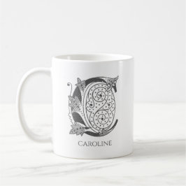 Letter C Monogram Modern Name Kaffeetasse