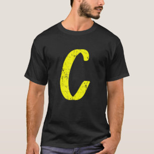 Letter C Single Erste Hauptstadt Alphabet Monogram T-Shirt