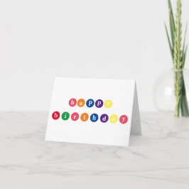 Letter Candy Birthday Karte