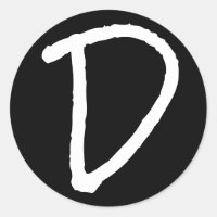 Letter D Black Rock Salt Alphabet von Janz
