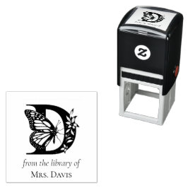 Letter D Butterfly Monogramm aus der Bibliothek Permastempel