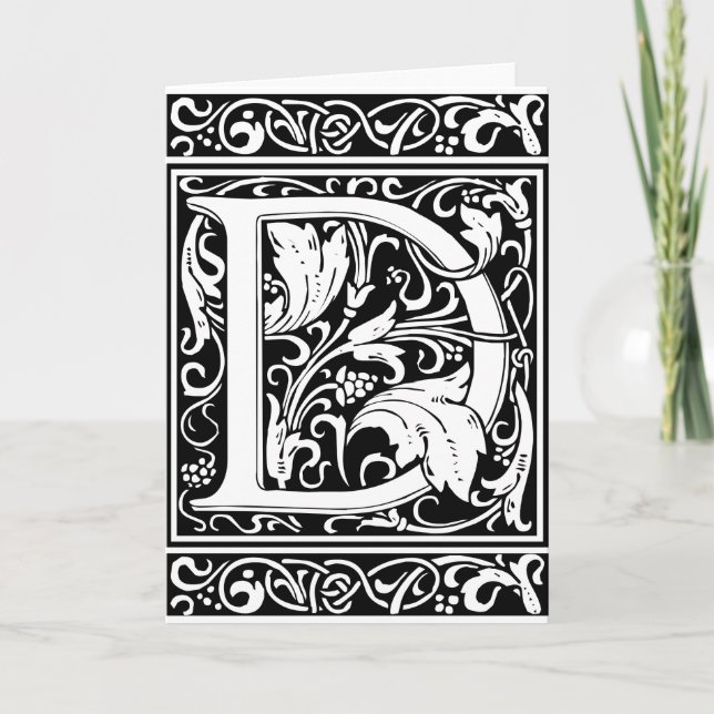 Letter D mittelalterliche Monogram Art Nouveau (Vorderseite)