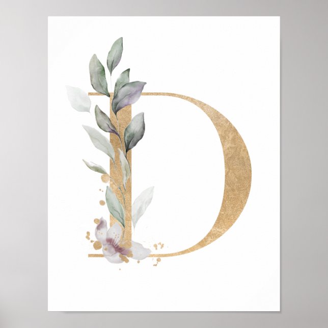 Letter D Monogram Poster (Vorne)