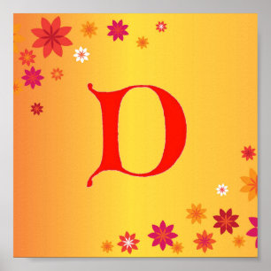 Letter D Poster