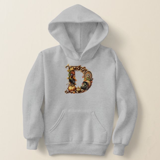Letter D Thanksgiving style gift  Hoodie (Ablage )