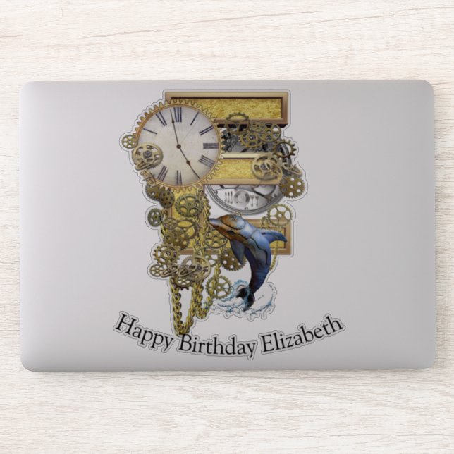 Letter E Birthday Anpassungsaufkleber Aufkleber (Computer)