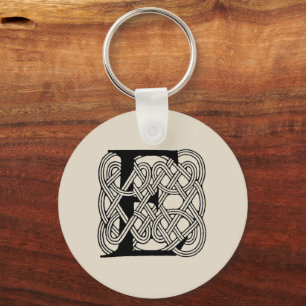 Letter E Celtic Knot Vintag Monogram Schlüsselanhänger