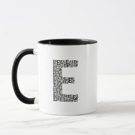 Letter E Coffee Mug  Tasse