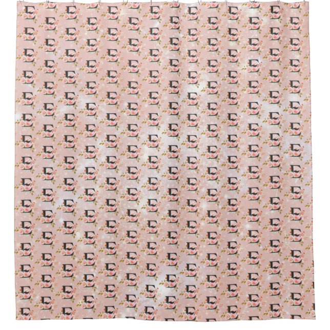 Letter E Duschvorhang (Vorderseite)