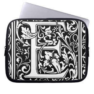 Letter E Mittelalterliche Monogramm Art Nouveau Laptopschutzhülle