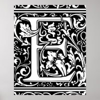 Letter E Mittelalterliche Monogramm Art Nouveau