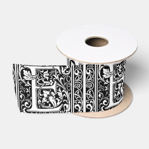 Letter E Mittelalterliche Monogramm Art Nouveau Satinband