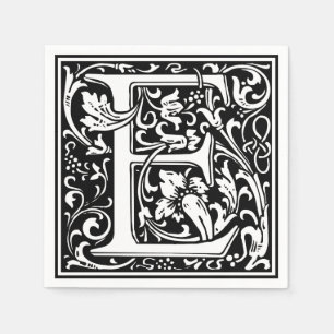 Letter E Mittelalterliche Monogramm Art Nouveau Serviette