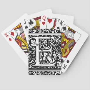 Letter E Mittelalterliche Monogramm Art Nouveau Spielkarten