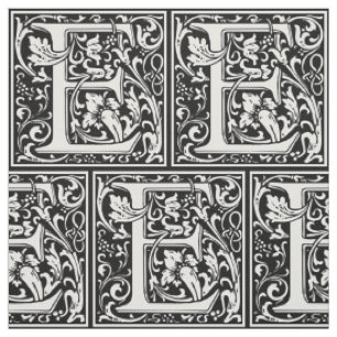 Letter E Mittelalterliche Monogramm Art Nouveau Stoff