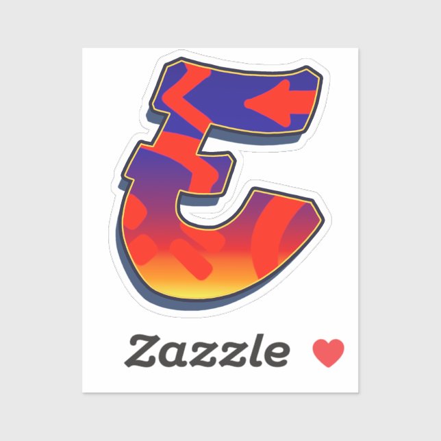 Letter E -  Night Sky Aufkleber (Blatt)