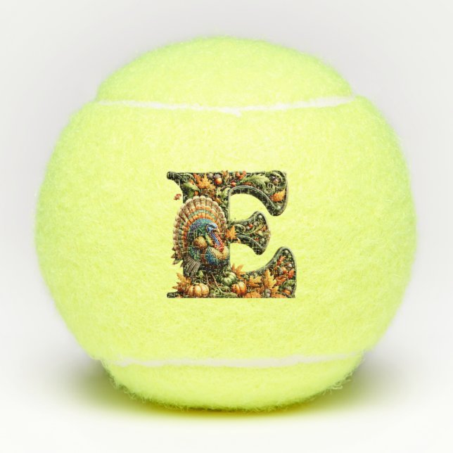 Letter E Thanksgiving style gift  Tennisbälle (Vorderseite)