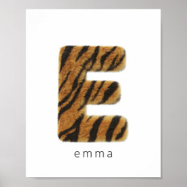 Letter E-Tigerfell Poster
