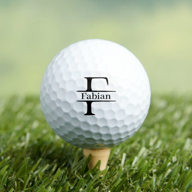 Letter F Monogram-Individuelle Name Golfball (Insitu T-Shirt)