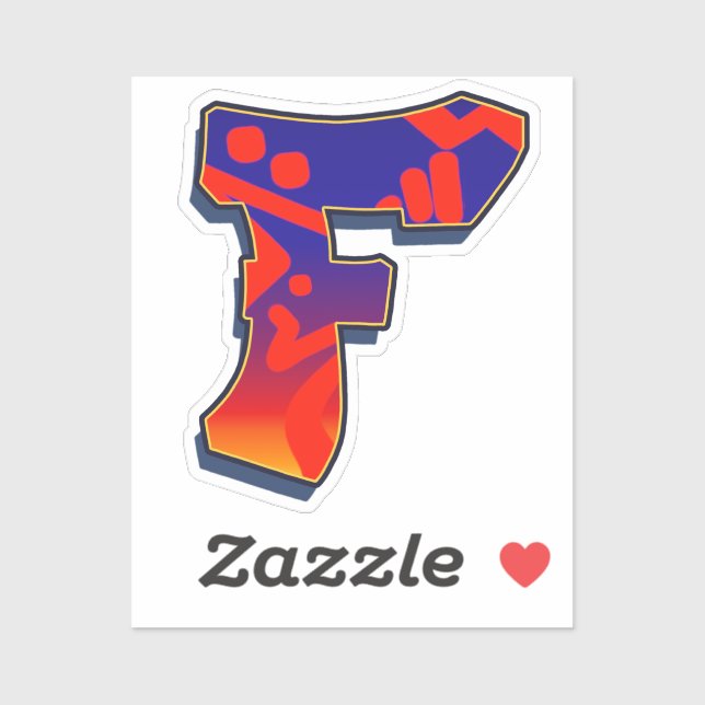 Letter F -  Night Sky Aufkleber (Blatt)