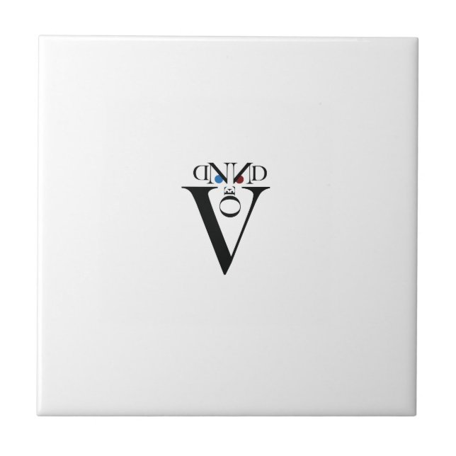 Letter Face Keramik Tile Fliese (Vorderseite)