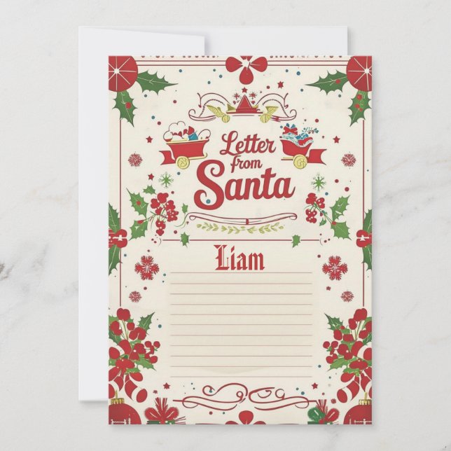 Letter from Santa | Official North Pole Christmas  Einladung (Vorderseite)