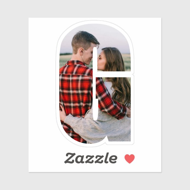 Letter G Alphabet & Photo Custom-Cut Vinyl Sticker (Von Creator hochgeladen)