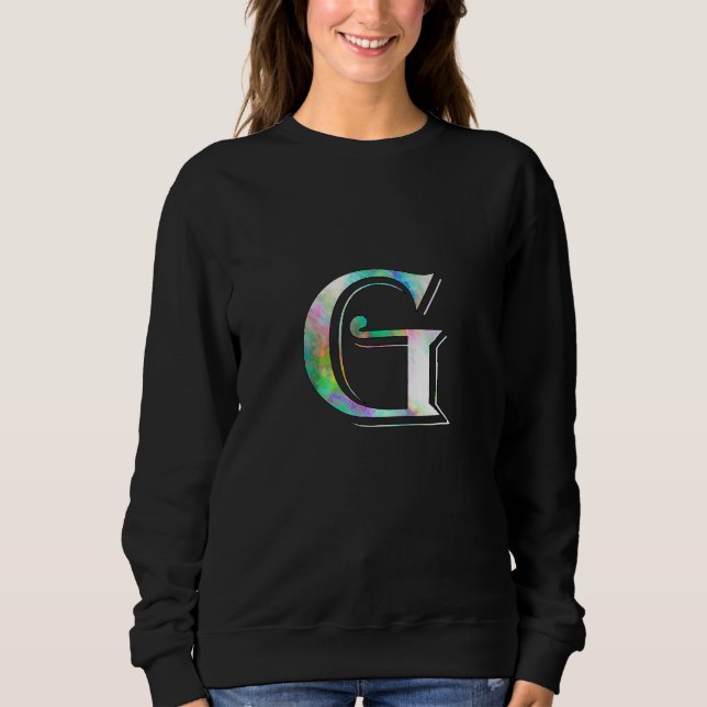 Letter G Capital Alphabet Cute Colorful Monogram I Sweatshirt (Vorderseite)
