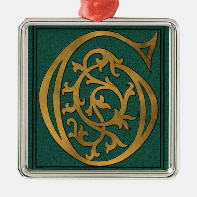 Letter G Ornament Aus Metall (Vorne)