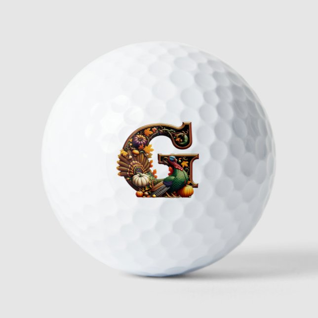 Letter G Thanksgiving style  Golfball (Vorderseite)