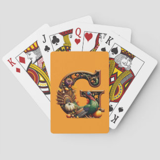 Letter G Thanksgiving style  Spielkarten