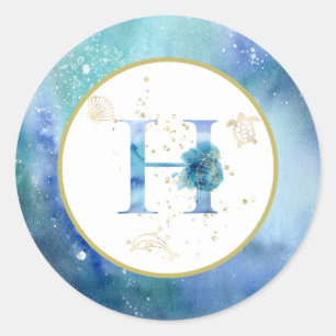 *~* LETTER H - Aufkleber für Nautical Beach Envelo