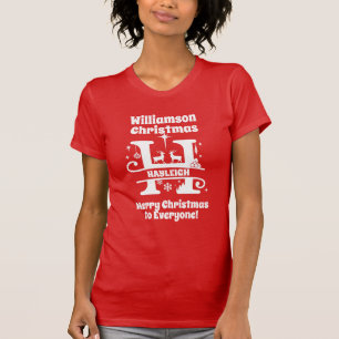 Letter H Christmas Monogram, erster Familienname T-Shirt