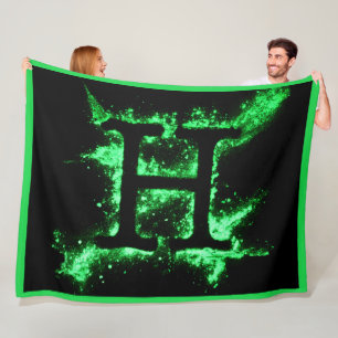 Letter H Green Hauptstadt Alphabet Fleecedecke