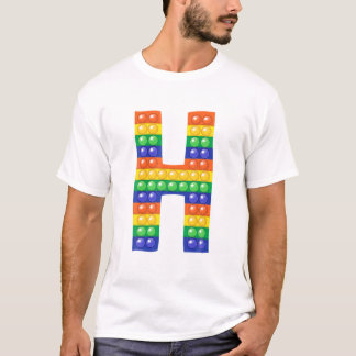 Letter H Hauptstadt Alphabet Fidget Pop Es Funny M T-Shirt
