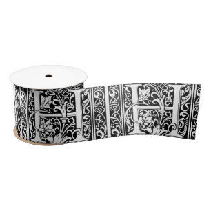 Letter H Mittelalterliche Monogram Art Nouveau Satinband