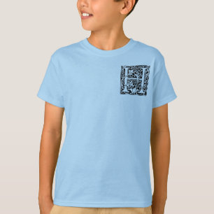 Letter H Mittelalterliche Monogram Art Nouveau T-Shirt