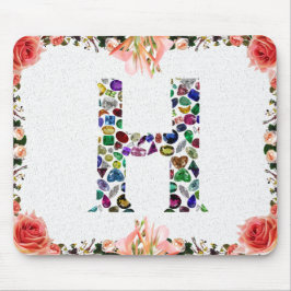 Letter H Monogram Mousepad