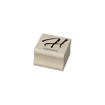 Letter H Monogram Personalisierte Gummi-Briefmarke