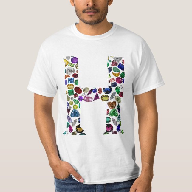 Letter H Monogram T-Shirt (Vorderseite)