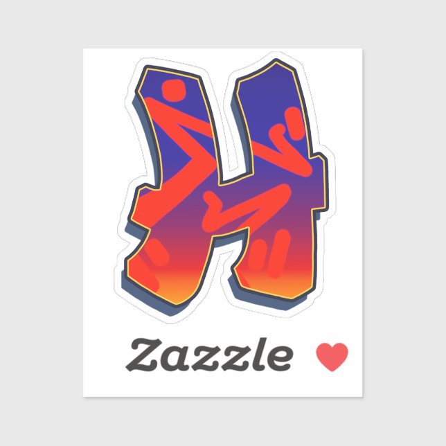 Letter H -  Night Sky Aufkleber (Blatt)