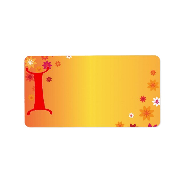 Letter I Address Label Adressaufkleber (Vorne)